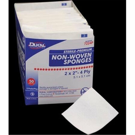 DUKAL Sterile- Premium Sponge- 4 in. x 4 in.- 4-ply 7444P